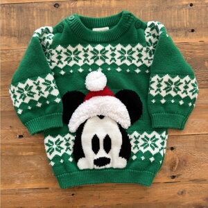Disney baby – Christmas Mickey sweater – size 9 to 12 months